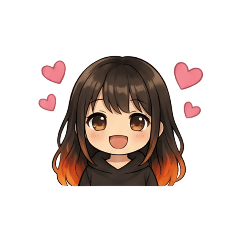 Cute Girl Daily stickers English