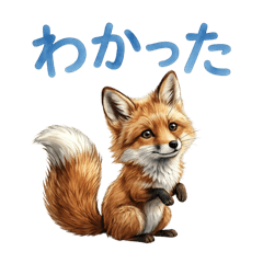 Cute fox sticker set