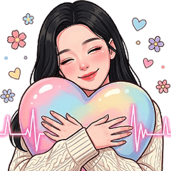 Sweet Daily Vibes Cute Girl Stamps (Big)