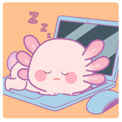 Chubby Axolotl 4 : Pop-up stickers