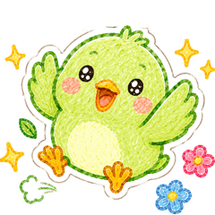 Green cute Bird Daily Chat