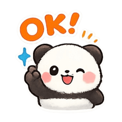 Kawaii Panda Daily Stickers
