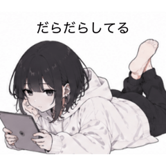 lazy anime girl