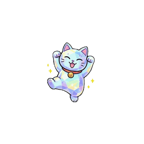 Pop-up! Luxury Crystal Maneki-neko Luck