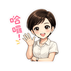韻涵打招呼