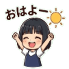 Black Bob Girl: Adorable Daily Stickers