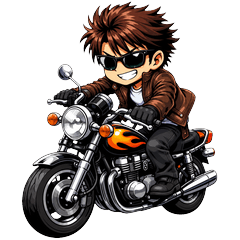 Expressive Biker Stickers ver12