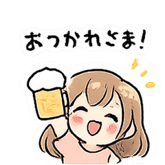 Tipsy Girl Daily Stickers