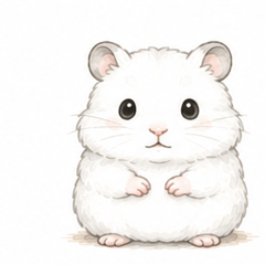 White Hamster Daily Stickers