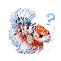 Cute Betta Fish Stickers