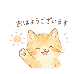 Cute Cat StickersSoft Hand-drawn Style