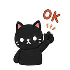 Kuro Cat Everyday Sticker