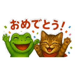 Frog & Cat Daily Stickers