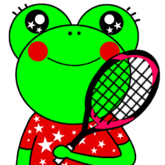 tennis love love frogs