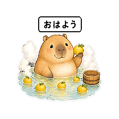 Soft Capybara Hot Spring by Takahiro