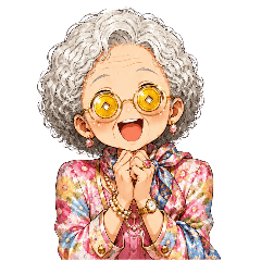 Cute Family Daily Stickers: Grandma