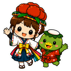 Sansa Odori Stickers | Morioka Iwate