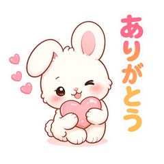 Cute & Gentle Bunny Fuwarin stickers