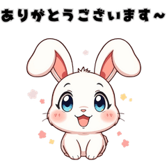 Cute White Rabbit Stickers28