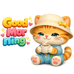 Cute Kitty Daily Chat Stickers.