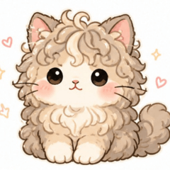 curry hair cat cute