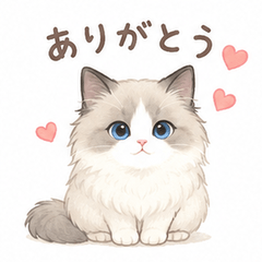 Animoe's Fluffy Ragdoll Stickers