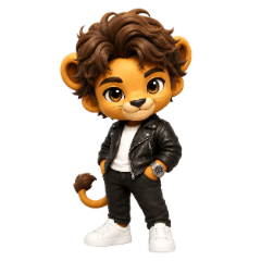 Cool Little Lion Stickers