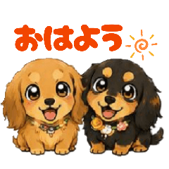 Cozy Chibi Dachshund Stickers