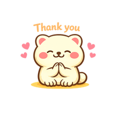 Quirky Cute Polite Cat Stickers