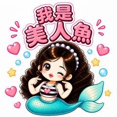 超可愛美人魚日常貼圖