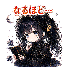 Gothic Lolita Fashion Girl Sticker Set