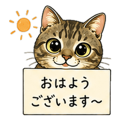 Tabby Cat Gentle Formal Stickers