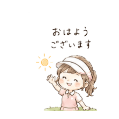 Cute Golf Girls Stickers