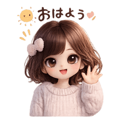 Soft Chibi Girl Daily Stickers