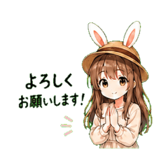 Luna with Bunny - Daily Chat Stickers