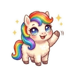 Sunshine, the dwarf rainbow horse me