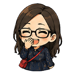 Thoughtful Glasses Girl Stickers!