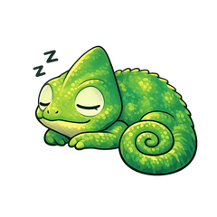 Chameleons with various emotions