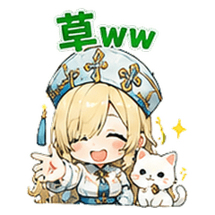 Blonde Fantasy Maid Funny Quote Stickers