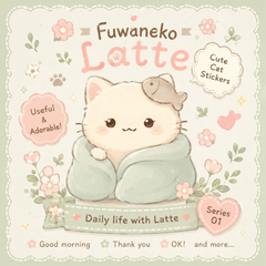 Fuwaneko Latte Cute Daily Stickers