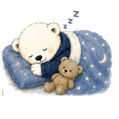 Polar Bear: Good Night Stickers