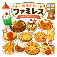 Cute Family Restaurant Stickers