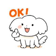 Fluffy Dog Stickers KOBA
