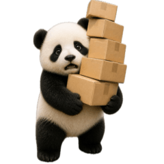 The cute baby panda sticker