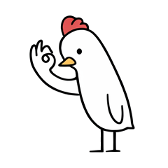 Loose & Cute Chicken Stickers