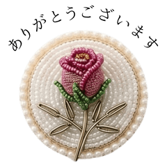 Cute Bead Embroidery Brooches