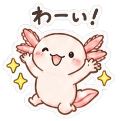 Kawaii Axolotl Daily Stickers