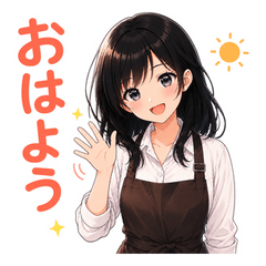 Kind Cafe Girl Daily Stickers