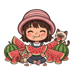 Summer Daily Stickers | Hi-chan & Cats