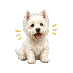 Westie White Dog Stickers Vol. 7: Joy